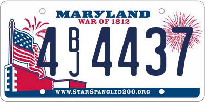 MD license plate 4BJ4437