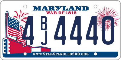 MD license plate 4BJ4440