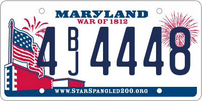 MD license plate 4BJ4448