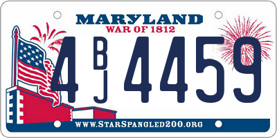 MD license plate 4BJ4459