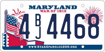 MD license plate 4BJ4468