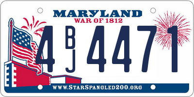 MD license plate 4BJ4471