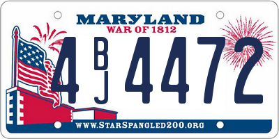 MD license plate 4BJ4472