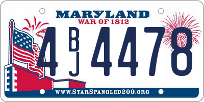 MD license plate 4BJ4478
