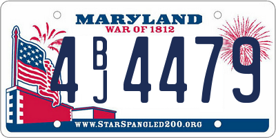 MD license plate 4BJ4479