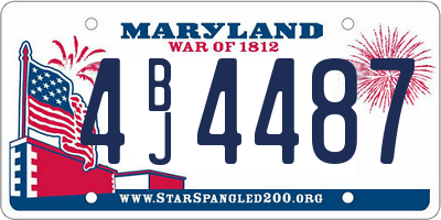 MD license plate 4BJ4487