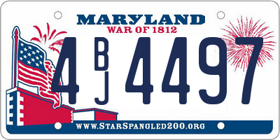 MD license plate 4BJ4497