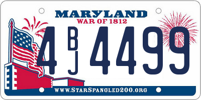 MD license plate 4BJ4499