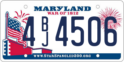 MD license plate 4BJ4506