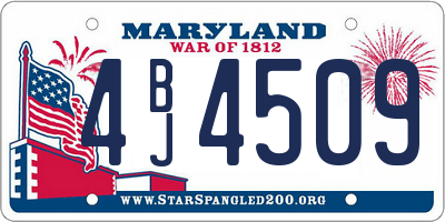 MD license plate 4BJ4509