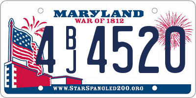 MD license plate 4BJ4520