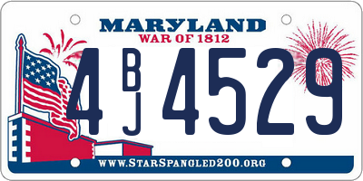 MD license plate 4BJ4529
