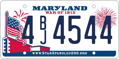 MD license plate 4BJ4544