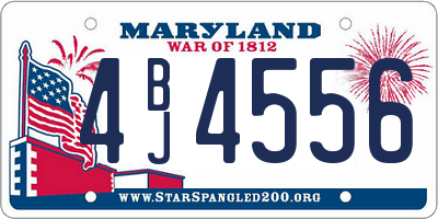 MD license plate 4BJ4556