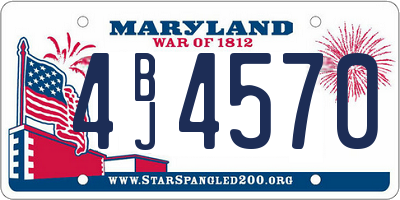 MD license plate 4BJ4570