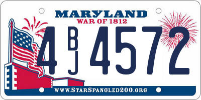 MD license plate 4BJ4572