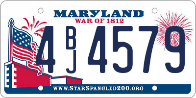 MD license plate 4BJ4579