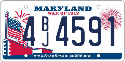 MD license plate 4BJ4591