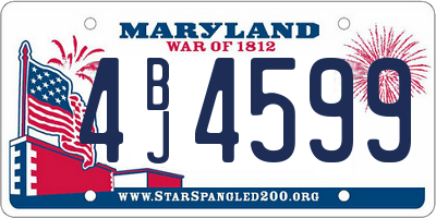 MD license plate 4BJ4599