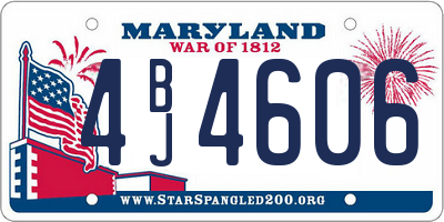MD license plate 4BJ4606