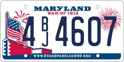 MD license plate 4BJ4607