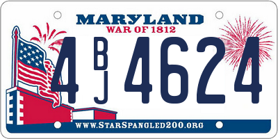MD license plate 4BJ4624