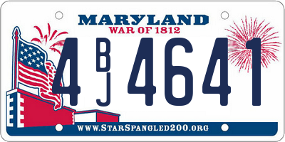 MD license plate 4BJ4641