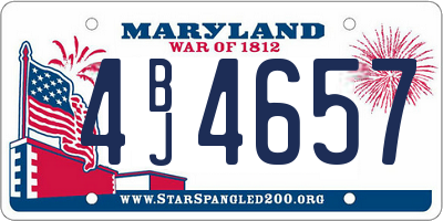 MD license plate 4BJ4657