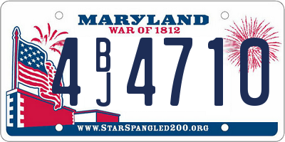 MD license plate 4BJ4710