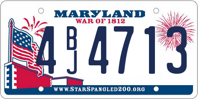 MD license plate 4BJ4713