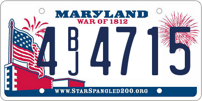 MD license plate 4BJ4715