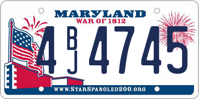 MD license plate 4BJ4745