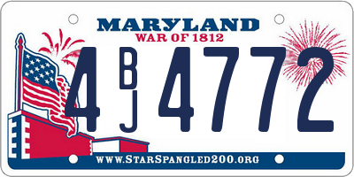 MD license plate 4BJ4772