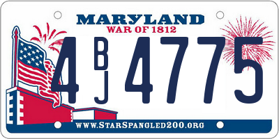 MD license plate 4BJ4775