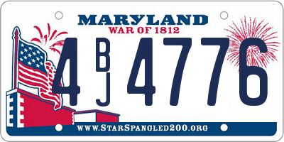 MD license plate 4BJ4776