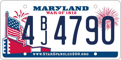 MD license plate 4BJ4790