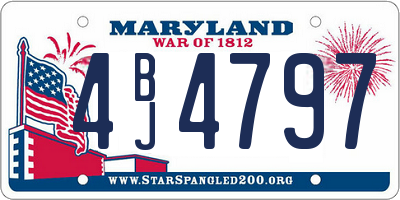 MD license plate 4BJ4797