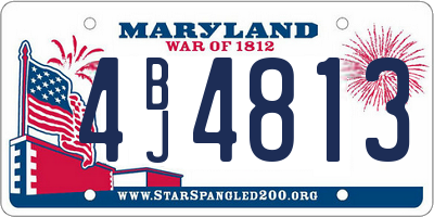 MD license plate 4BJ4813