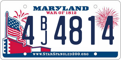 MD license plate 4BJ4814