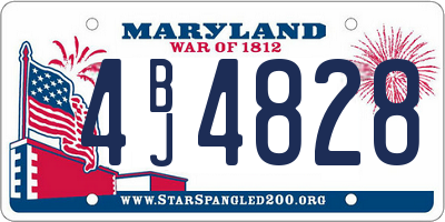 MD license plate 4BJ4828