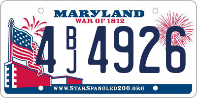 MD license plate 4BJ4926