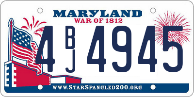 MD license plate 4BJ4945