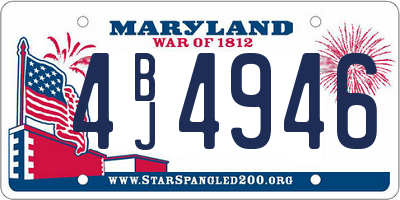 MD license plate 4BJ4946