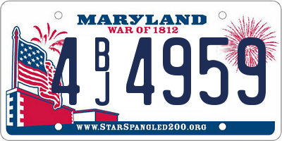 MD license plate 4BJ4959