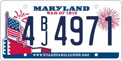 MD license plate 4BJ4971