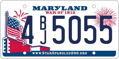 MD license plate 4BJ5055