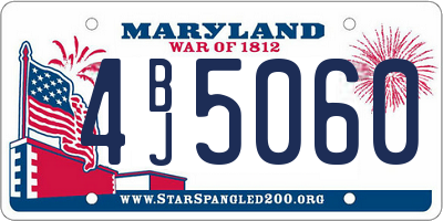 MD license plate 4BJ5060