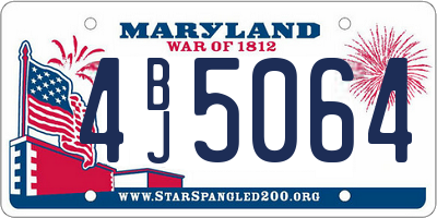 MD license plate 4BJ5064