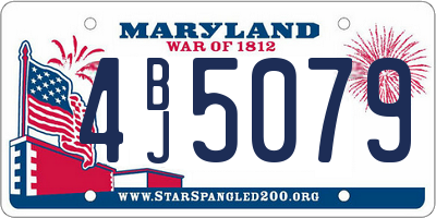 MD license plate 4BJ5079