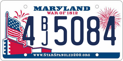 MD license plate 4BJ5084